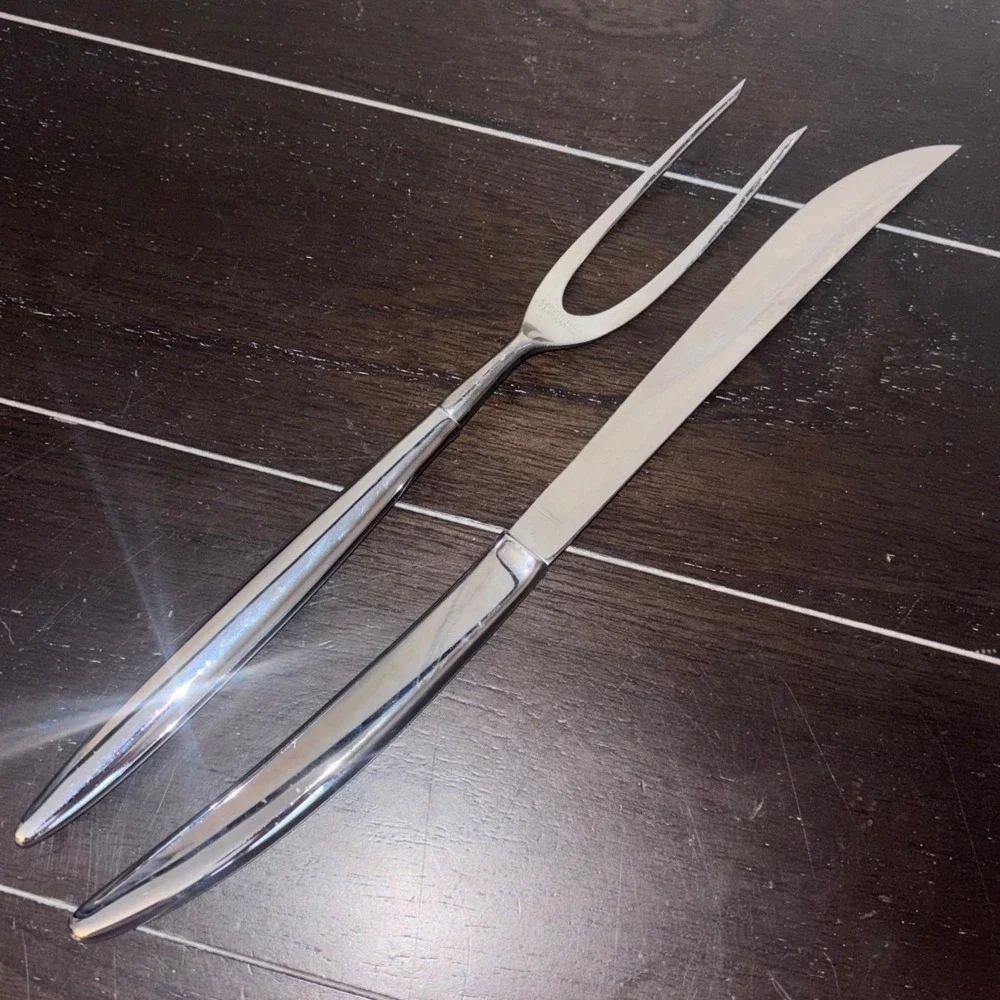 Carvel Hall | Vintage | Mid Century Modern | Stainless Steel Carving Set